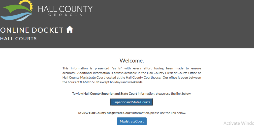 How to Search the Hall County Court Calendar